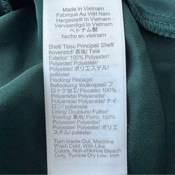 NWT J Crew Factory Women’s Green Dot Blouse with Sheer Sleeves - size large - Picture 5 of 9